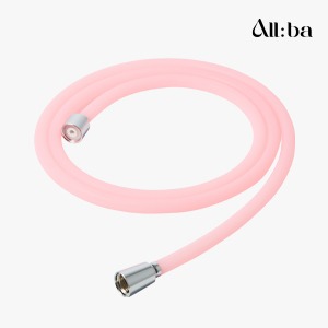 Allba Silicone Shower Hose Trendy Line Watery Pink